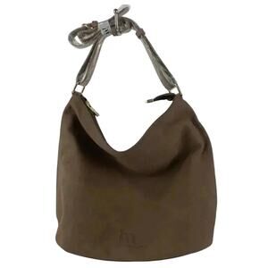 Jessica Moore Brown Taupe Suede Hobo Shoulder Bag NWT